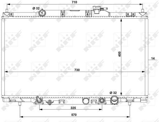 Radiator, engine cooling EASY FIT 53574