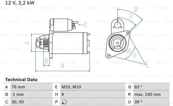 Starter 0986018910 - image 2