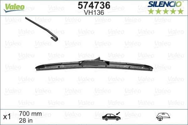 Wiper Blade SILENCIO HYBRID SINGLE 574736