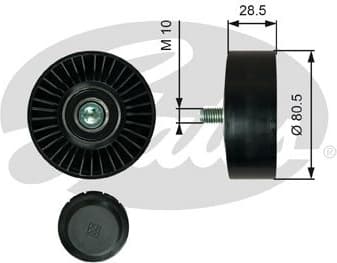 Deflection/Guide Pulley, V-ribbed belt DriveAlign™ T36364