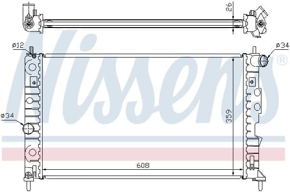 Radiator, engine cooling 68002A