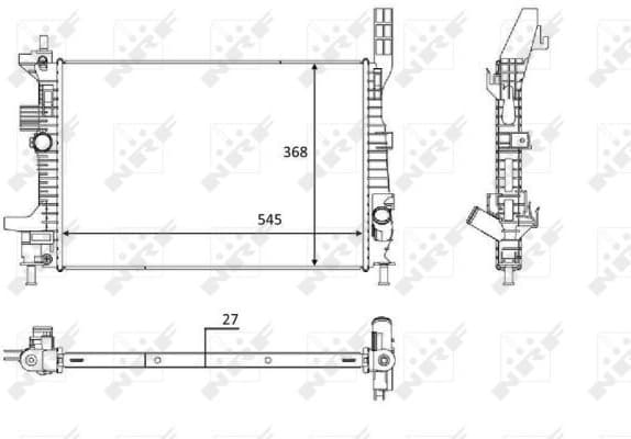 Radiator, engine cooling 58650