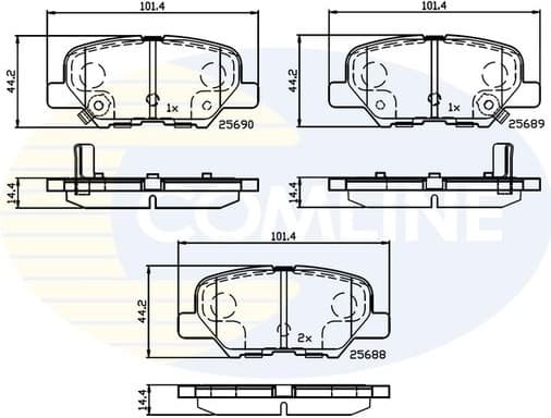 Brake pads rear CBP32238