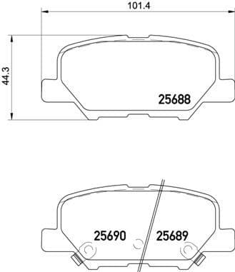 Brake Pad Set, disc brake PRIME LINE P61111