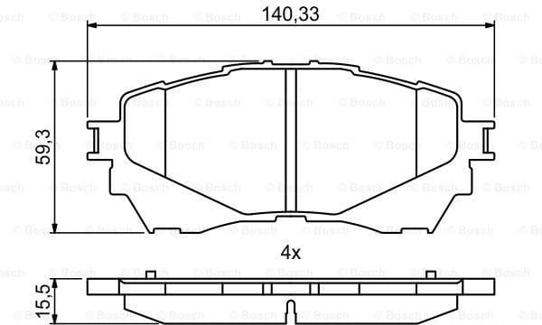 Brake Pad Set, disc brake 0986494793 - image 7