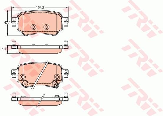 Brake Pad Set, disc brake GDB3632