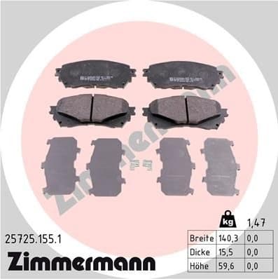 Brake Pad Set, disc brake 25725.155.1
