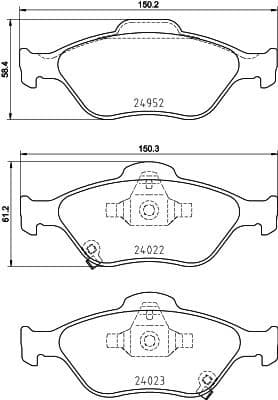 Brake Pad Set, disc brake PRIME LINE P83159