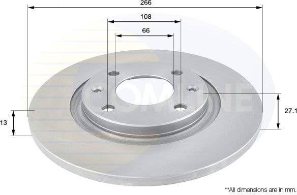 Brake disc, 1pcs FRONT ADC1521 - image 2