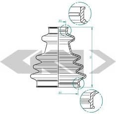Bellow, drive shaft 190969 - image 3