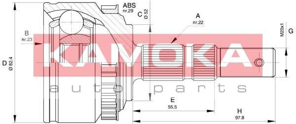 Joint Kit, drive shaft 6029