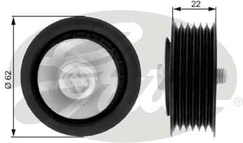 Deflection/Guide Pulley, V-ribbed belt DriveAlign™ T36079