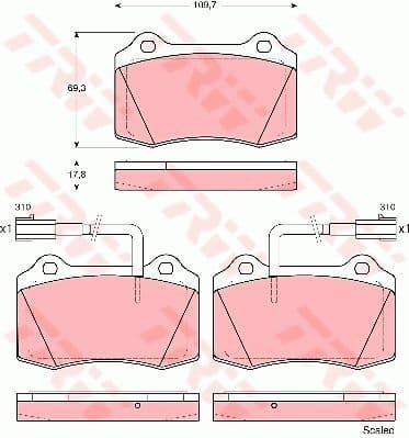 Brake Pad Set, disc brake GDB1519