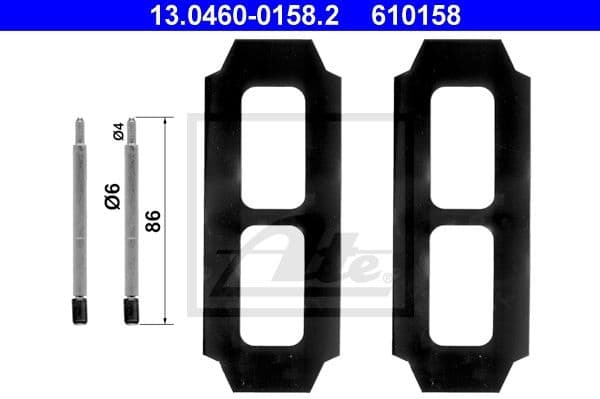 Accessory Kit, disc brake pad 13.0460-0158.2