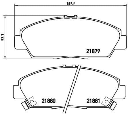 Brake Pad Set, disc brake PRIME LINE P28021