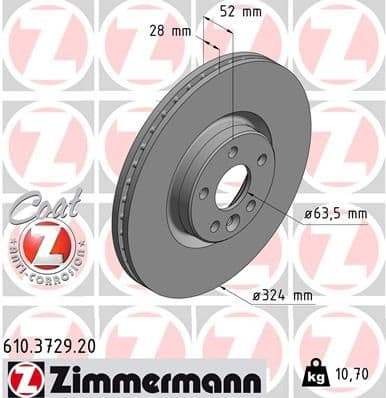 Brake Disc COAT Z 610.3729.20