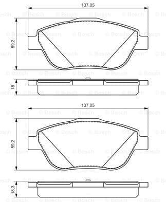 Brake Pad Set, disc brake 0986494564