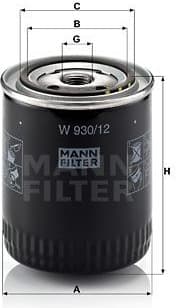 Oil Filter W930/12
