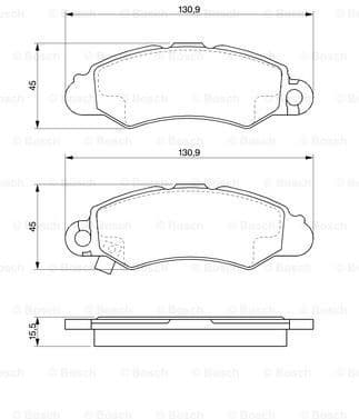 Brake Pad Set, disc brake 0986424804