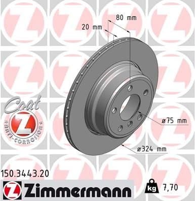 Brake Disc COAT Z 150.3443.20 - image 2