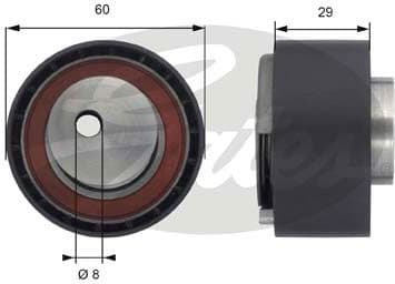 Tensioner Pulley, timing belt PowerGrip™ T43055