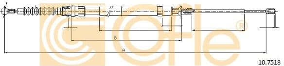 Cable Pull, parking brake 10.7518