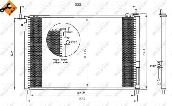 Condenser, air conditioning EASY FIT 35635