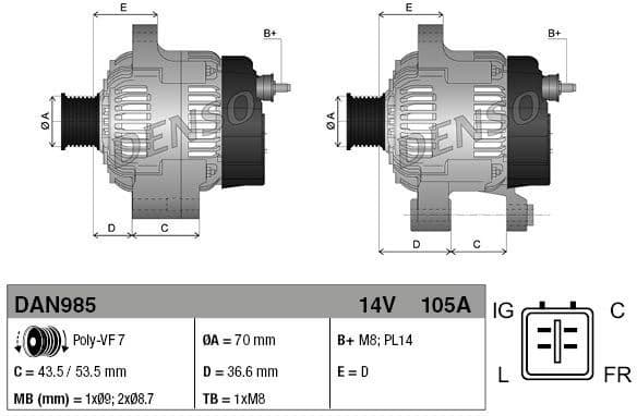 Alternator DAN985 - image 3