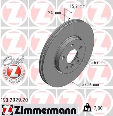 Brake Disc COAT Z 150.2929.20