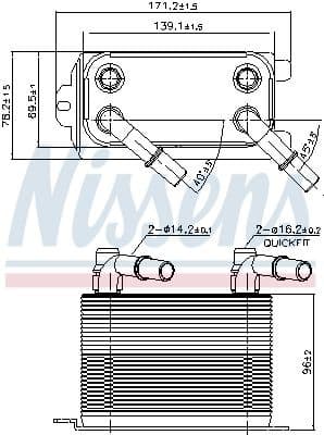 Oil Cooler, engine oil 90949