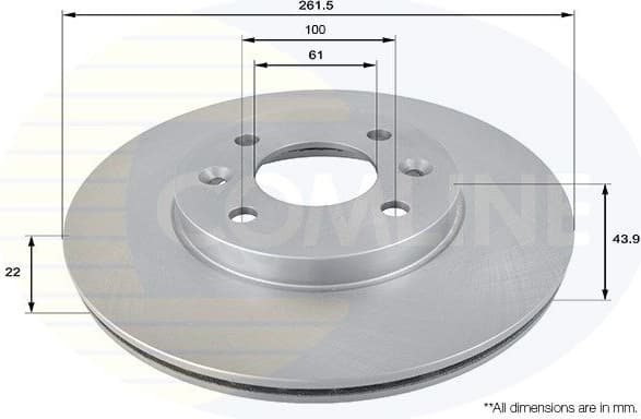 Brake disc, 1pcs FRONT ADC1510V - image 2
