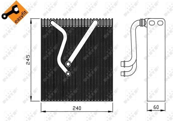 Evaporator, air conditioning EASY FIT 36109