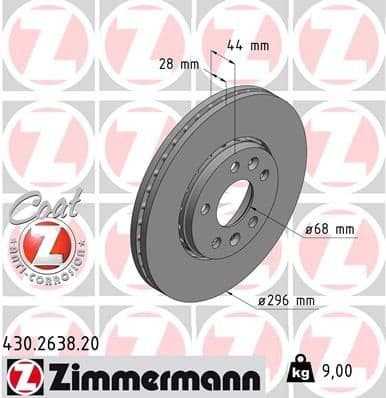Brake Disc COAT Z 430.2638.20