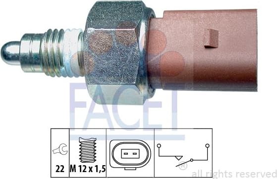 Switch, reverse light Made in Italy - OE Equivalent 7.6266