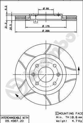 Brake Disc XTRA LINE - Max 09.4987.76