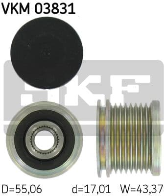 Freewheel clutch alternator VKM03831