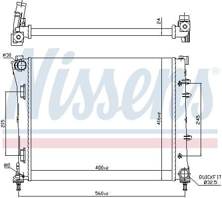 Radiator, engine cooling 61935
