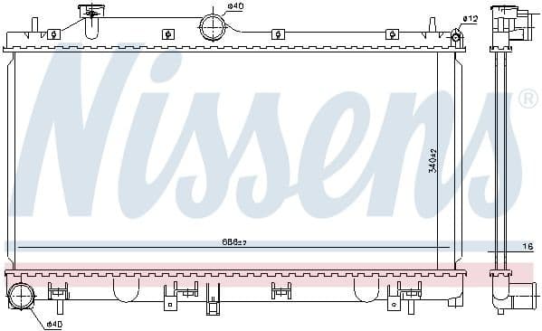 Radiator, engine cooling 67724