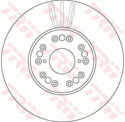 Brake Disc TRW SINGLE DF4182S - image 2