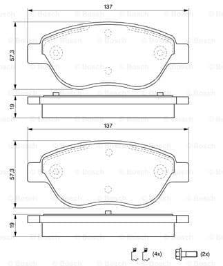 Brake Pad Set, disc brake 0986494074 - image 7