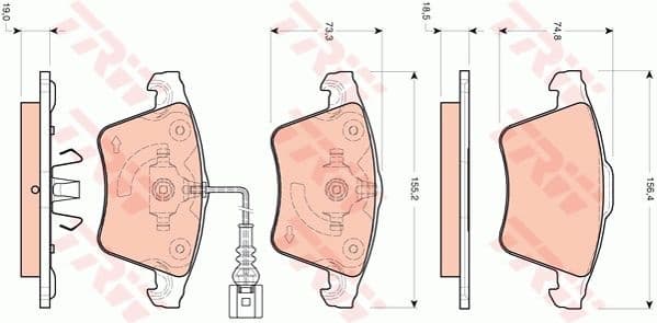 Brake Pad Set, disc brake COTEC GDB1721