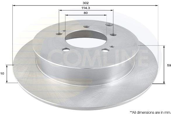 Brake disc, 1pcs REAR ADC1586 - image 2