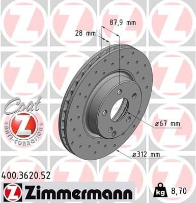 Brake Disc SPORT BRAKE DISC Z 400.3620.52
