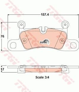 Brake pads rear, Top Quality GDB1875
