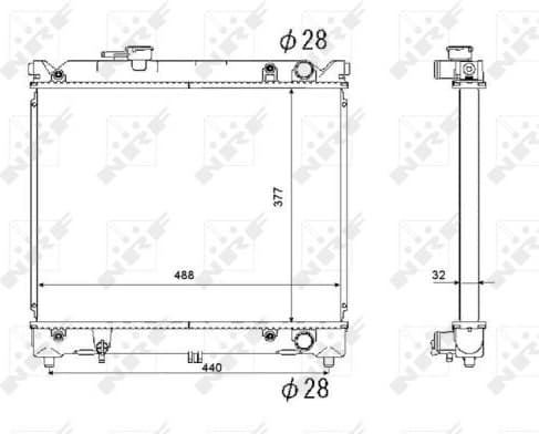 Radiator, engine cooling EASY FIT 53566