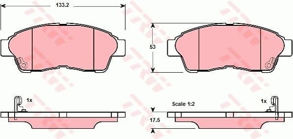 Brake Pad Set, disc brake GDB3147