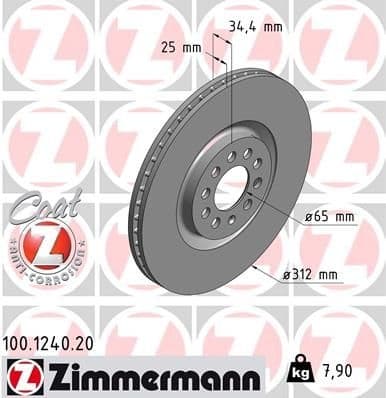 Brake Disc COAT Z 100.1240.20