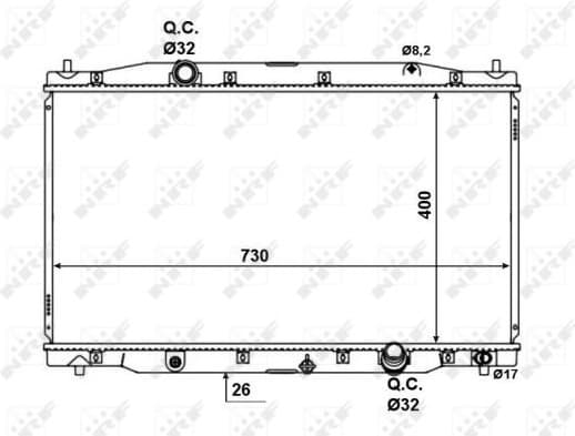 Radiator, engine cooling 58457