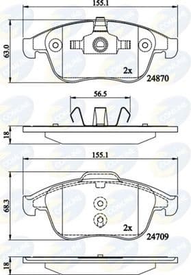 Brake pads front CBP02162