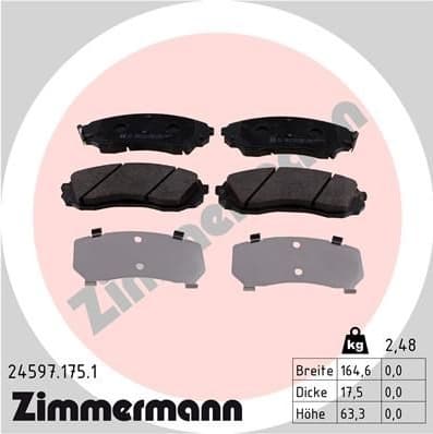 Brake Pad Set, disc brake 24597.175.1